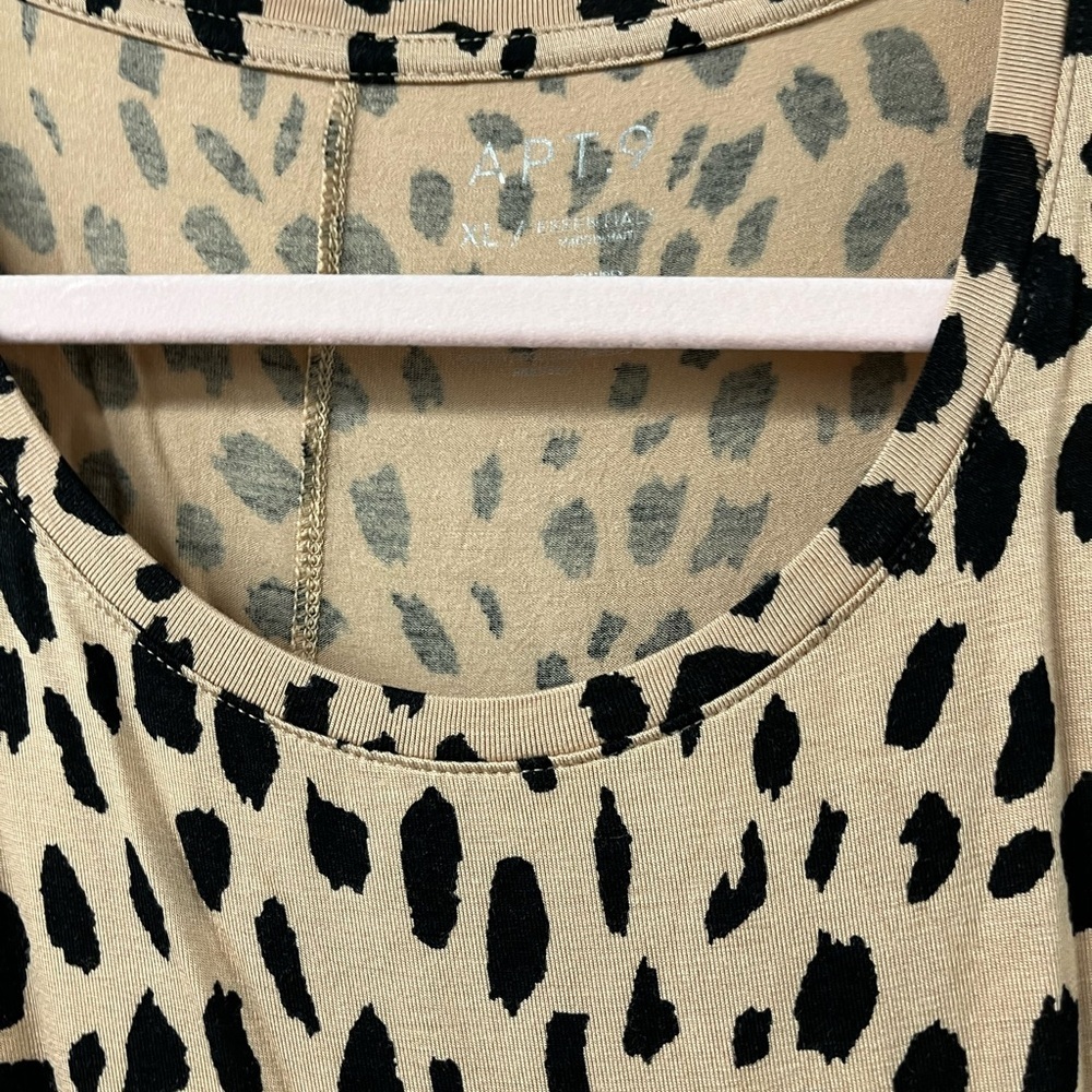 Apt. 9 Tan and Black Animal Print Tank Size XL - Picture 5 of 5